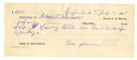 1896 July 16: Receipt, of Grant Johnson, deputy marshal; to Rose Johnson for livery bill