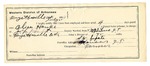1896 July 20: Certificate of employment, for S.J. Fugate, guard; J.L. Holt, deputy marshal; Oliver Hance, prisoner
