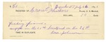 1896 July 26: Receipt, of Grant Johnson, deputy marshal; to Rose Johnson for feeding prisoner