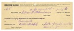 1896 July 26: Receipt, of Grant Johnson, deputy marshal; to Mrs. S.E. Gainer for dinner