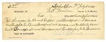 1896 July 26: Receipt, of N.B. Irving, deputy marshal; to C.C. Barnet for meals