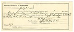 1896 August 15: Certificate of employment, for M.M. Patton, guard; B.C. Dunwell, deputy marshal; Jene Brady, Bill Carr, prisoners