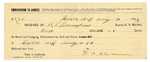 1896 August 04: Receipt, of R.T. Bumpas, deputy marshal; to W.A. Alexander for board and lodging