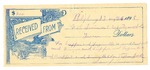 1896 August 06: Receipt, of N.B. Irvin, deputy marshal; to Stiffen Jack, Larry Brown for meals