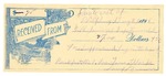 1896 August 07: Receipt, of N.B. Irving, deputy marshal; to T. Warke for meals and lodging; Larry Brown