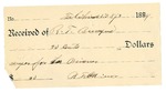 1896 August 07: Receipt, of R.T. Bumpas, deputy marshal; to N.F. Minor for feeding prisoner