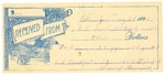 1896 August 08: Receipt, of N.B. Irvin, deputy marshal; to Stephen Jack for meals and lodging; Larry Brown