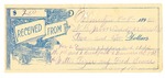 1896 August 08: Receipt, of N.B. Irvin, deputy marshal; to Wittie Tiger, Fred Beaver for meals and lodging; Larry Brown