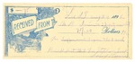 1896 August 09: Receipt, of N.B. Irvin, deputy marshal; to Stephen Jack for meals and lodging; Larry Brown