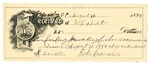 1896 August 12: Receipt, of J.L. Holt, deputy marshal; to Edwards Combs for feeding King Fisher, prisoner