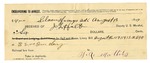 1896 August 13: Receipt, of J.L. Holt, deputy marshal; to Y.A. Mattus for livery bill