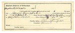 1896 August 14: Certificate of employment, for B.H. Bryant, guard; James Kingfisher, prisoner; J.L. Holt, deputy marshal