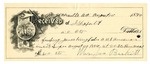 1896 August 14: Receipt, of J.L. Holt, deputy marshal; to Mrs. James Barkitt for feeding James Kingfisher, prisoner