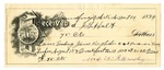 1896 August 14: Receipt, of J.L. Holt, deputy marshal; to Mrs. W.R. Hensley for feeding James Kingfisher, prisoner