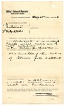 1896 May 05: Bill, U.S. v. Charles Carter and Miller A. Mass, larceny; includes cost of per diem and mileage; James F. Read, U.S. district attorney; John Ayers, foreman; Frank Long, Nell Clarrence, Frank Juisa, Mrs. Nick Thorton, I. Brown, Rocky Morrison, Cora Jones, Rosa Daniel, witnesses
