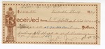 1894 March 14: Receipt, of J.L. Hall, deputy marshal; to J.P. Jordan for feeding Alf Hughes, prisoner