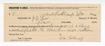 1894 March 18: Receipt, of J.B. Lee, deputy marshal; to H.H. Chaney for livery bill