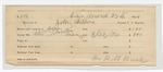 1894 March 28: Receipt, of John Childers, deputy marshal; William Thorton; paid to Ms. Bell Rush
