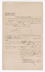 1894 August 6: Writ of arrest, U.S. v. Charles Tracy, larceny; Stephen Wheeler, clerk; I.M. Dodge, deputy clerk; George Crump, U.S. marshal; Heck Thomas, deputy marshal