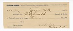 1894 June 30: Receipt, of W.C. Smith, deputy marshal; to Burl Cox for feeding prisoner