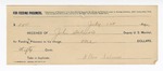 1894 July 1: Receipt, of John Salmon, deputy; to Ellen Salmon for feeding of prisoners