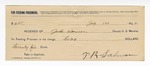 1894 July 1: Receipt, of John Salmon, deputy; to T.R. Salmon for feeding prisoners