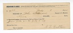 1894 July 7: Receipt, of John Salmon, deputy marshal; to C.L. Dalton for subsistence for self, horse, and livery bill