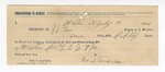 1894 July 10: Receipt, of J.B. Lee, deputy marshal; to L.O. Standridge for board and lodging