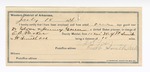 1894 July 14: Certificate of employment, for J.S. Yoes, guard; Dr. Glove, Jerry Green, prisoners; E.A. Parker, deputy marshal; receipt, to Will Schult for livery bill