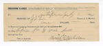 1894 July 11: Receipt, of J.B. Lee, deputy marshal; to Sarah Bahisaw for board and subsistence for self and horse
