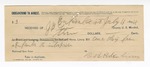 1894 July 11: Receipt, of J.B. Lee, deputy marshal; to D.B. Porter for livery bill