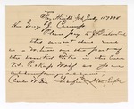 1894 July 11: Note, to George J. Crump, marshal; J.L. Dickson, witness; U.S. v. Pickup Wolf