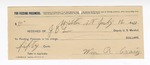 1894 July 12: Receipt, of J.B. Lee, deputy marshal; to William R. Craig for feeding prisoners