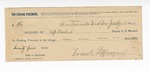 1894 July 18: Receipt, of A.J. Landis, deputy marshal; to Frank Morgan for feeding prisoners