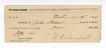 1894 July 18: Receipt, of John Solman, deputy marshal; to W.E. Lambert for feeding prisoners
