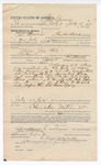 1892 August 6: Voucher, to Joe Bowers, posse comitatus; E.H. Bruner, deputy marshal; U.S. v. Joe Fox, Eli Parker; D. Shafer, notary public; Jacob Yoes, U.S. marshal