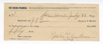 1894 July 22: Receipt, of J.B. Lee, deputy marshal; to John Culam for feeding of prisoners