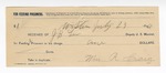 1894 July 23: Receipt, of J.B. Lee, deputy marshal; to William R. Craig for feeding of prisoners