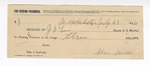 1894 July 23: Receipt, of J.B. Lee, deputy marshal; to Iham Deiran for feeding of prisoners