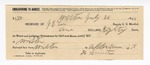 1894 July 24: Receipt, of J.B. Lee, deputy; to H. Smith of railroad fare