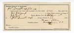 1894 July 25: Certificate of employment, William Ellis, guard; Joe Brazzink, prisoner; J.B. Lee, deputy marshal