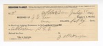 1894 July 25: Receipt, of J.B. Lee, deputy marshal; to J. McDouglas for board, lodging, and subsistence
