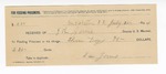 1894 July 25: Receipt, of J.R. Jones, deputy marshal; to Sam Jones for feeding of prisoners