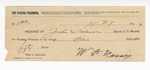 1894 July 27: Receipt, of John Salmon, deputy marshal; to W.H. Karney for feeding of prisoners