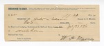 1894 July 28: Receipt, of John Salmon, deputy marshal; to W.H. Karney for board, lodging, subsistence, livery