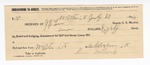 1894 July 29: Receipt, of J.B. Lee, deputy marshal; to Ben Millard for railroad fare