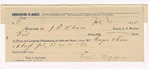 1894 August 1: Voucher, U.S. v. Nute Pieron, passing counterfeit money; Stephen Wheeler, commissioner; J.D. Shaw, deputy marshal; J.W. Keffer, guard; William Wrigh, witness; M.D. Varner, justice of peace; Edgar Smith, assistant attorney