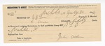 1894 July 30: Receipt, of  J.B. Lee, deputy marshal; to John Adams for board, lodging, subsistence