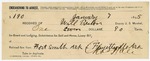 1895 January 07: Receipt, of Will Preston, deputy marshal; to Charles Hale for railroad fare