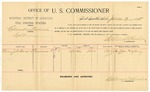 1895 January 07: Voucher, U.S. v Columbus Means; includes cost per diem and mileage; Stephen Wheeler, commissioner; G.J. Crump, U.S. marshal; Mary J. Aiken, witness; W.J. Fleming, witness of signature
